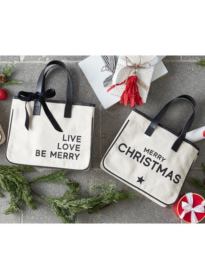 Santa Barbara Design Studio Santa Barbara Design Studio Creative Brands Womens Totes - Inspirational Purse with Leater Handles Mini Canvas Tote Bag by Faithworks, 11 x 9.5-Inch, Merry Christmas  - Image 3