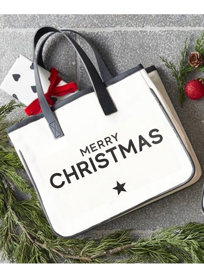 Santa Barbara Design Studio Santa Barbara Design Studio Creative Brands Womens Totes - Inspirational Purse with Leater Handles Mini Canvas Tote Bag by Faithworks, 11 x 9.5-Inch, Merry Christmas  - Image 4