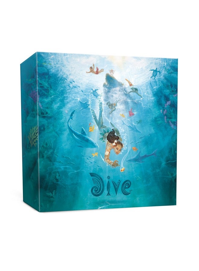 Sit Down! Dive Board Game - Unique Transparent Ocean Cards, Push Your Luck, Catch a Ride on a Sea Turtle or Dolphin - First to 23 Points Wins, 1-4 players, 20-30 mins, Ages 8+ - Image 1