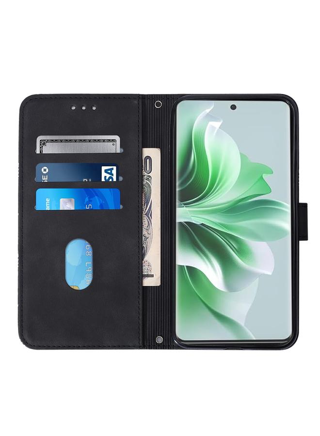 S-TOP Case For OPPO Reno11 5G Global Crossbody 3D Embossed Flip Leather Phone Case - Image 5