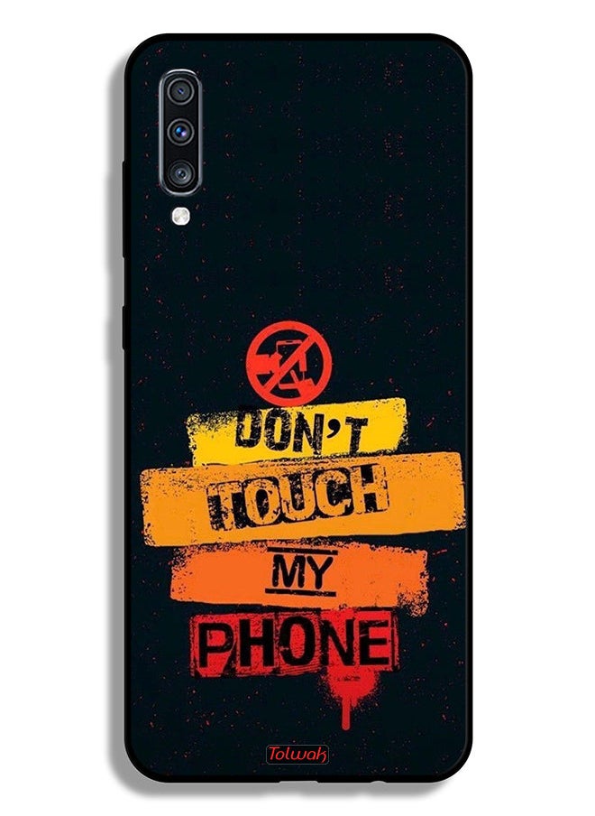 Tolwak Samsung Galaxy A70 Protective Case Cover Do Not Touch My Phone  - Image 1