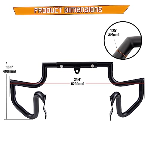 Kinglemc Crash Bar Engine Guard Highway Freeway Bar for Harley V-Rod Vrod Night Rod Muscle VRSC VRSCF VRSCA (Black) - Image 5