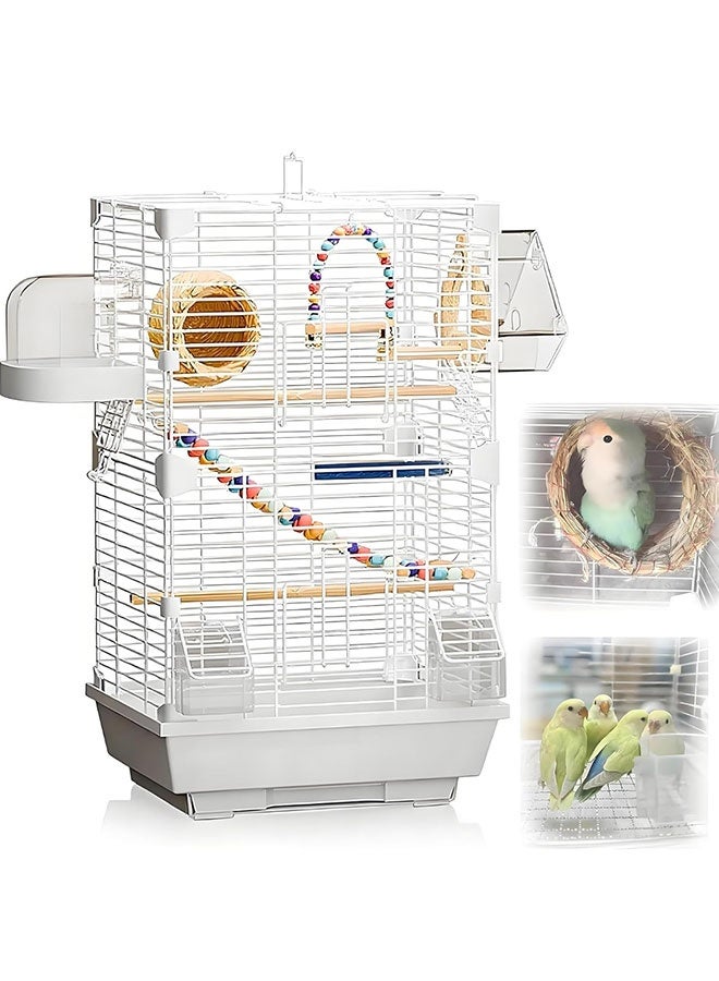 Bird Cage,Parrot Birdcage Breeding,Birdcage Kit With Feeder Swing Stand Toy For Parakeet,Suitable For Birds Such As Parrots, Sun Conures, Macaws, And Other Avian Pets.(37cm*28cm*63cm) - Image 1