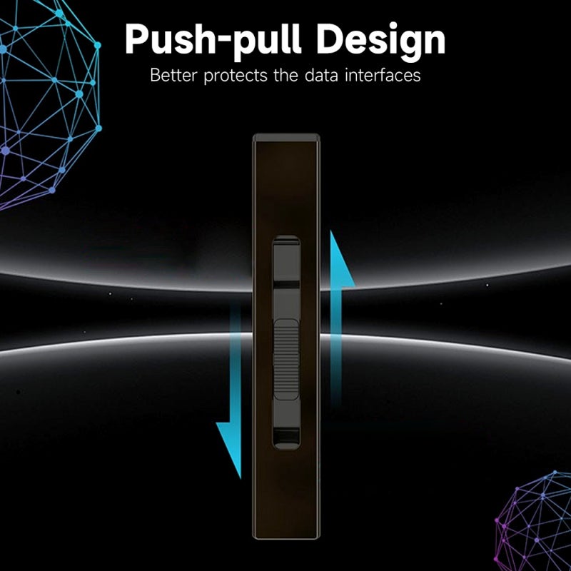USB Flash Drive 64GB Black Zinc Alloy Shell Shockproof Wear-Resistant - 450MB/s Read Speed Dual-Port USB 3.1 Type-C Storage for Cross-Platform File Transfer - Image 5