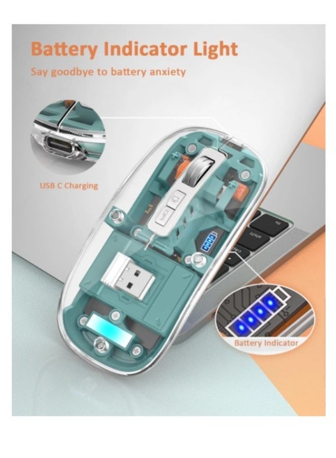Haing ماوس بلوتوث لاسلكي و 2.4G USB و TYPE C - Image 2
