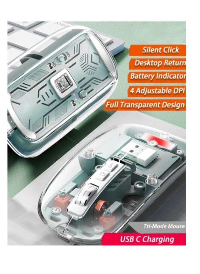 Haing ماوس بلوتوث لاسلكي و 2.4G USB و TYPE C - Image 5