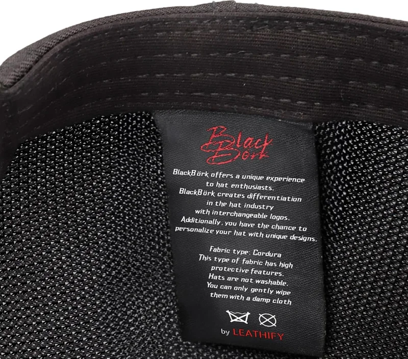 Black Börk Blackbörk V2 Trucker Hustle - Black Cordura Fabric Hat (Cap) with 2 Code Logo