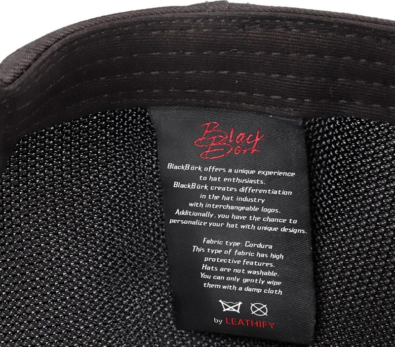 Black Börk Blackbörk V2 Trucker Hustle - Black Cordura Fabric Hat (Cap) with 2 Code Logo  - Image 5