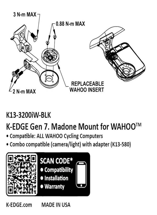 K-Edge Wahoo Gen7 Madone/Emomda Mount, Black, One Size - Image 2