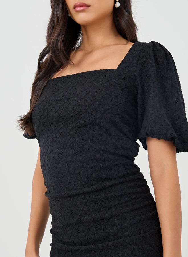 Styli Ruffled Hem Midi Dress - Image 4
