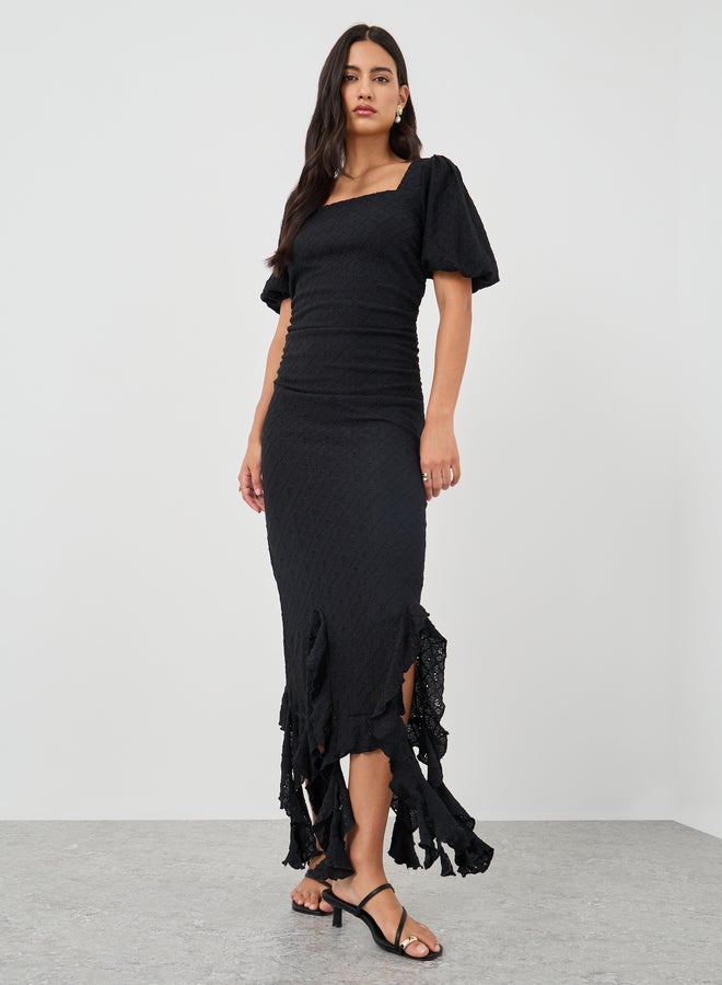 Styli Ruffled Hem Midi Dress - Image 2