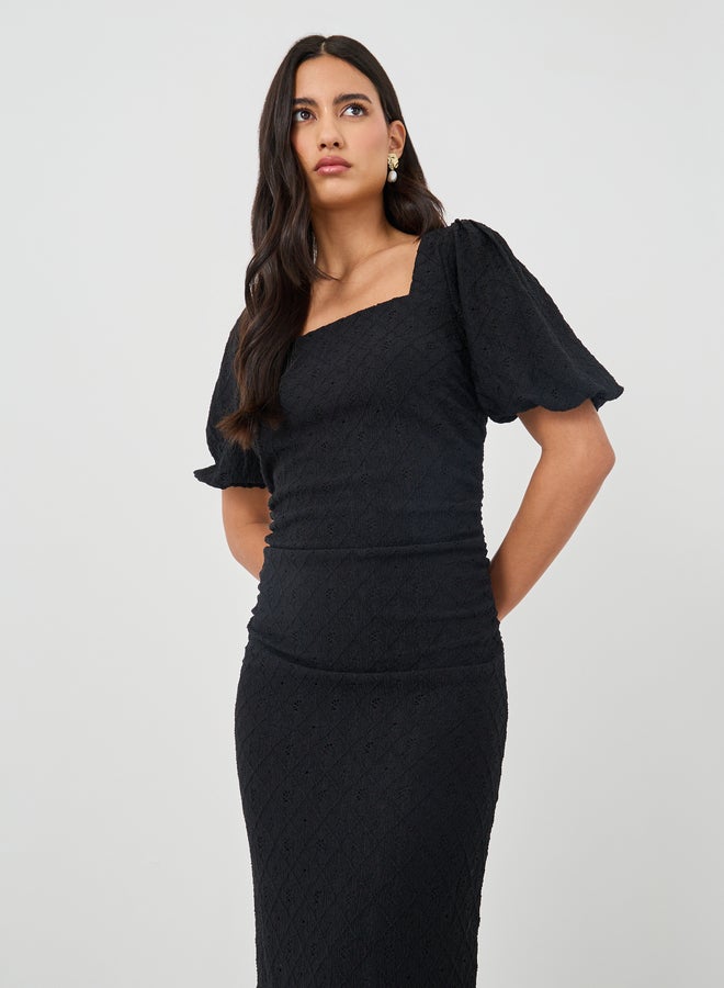 Styli Ruffled Hem Midi Dress - Image 3
