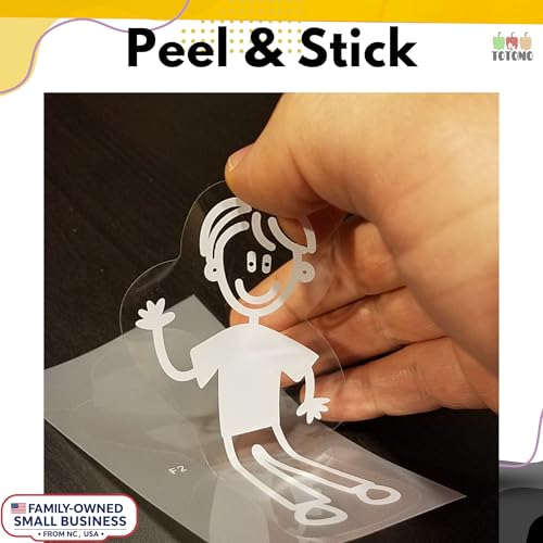 TOTOMO 48 Stick Figure My Family Car Stickers with Pet Dog Cat Fish Rabbit Bird Family Car Decal Sticker for Windows Bumper - Image 3
