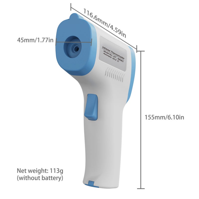 Infrared Thermometer: Non Contact, ±0.3℃ High Accuracy, 1-2 Seconds Fast Reading, LED Backlight Display - 32 Data Records, High Temperature Warning Portable Device for Babies Kids Adults - Image 4
