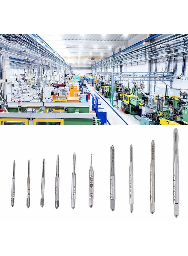 DEWIN 10pcs Mini Taps, M1 to M3.5 Machine Hand Thread Taps Set High-Speed Steel Threading Tools for Machining Nuts and Common Threads - Image 3
