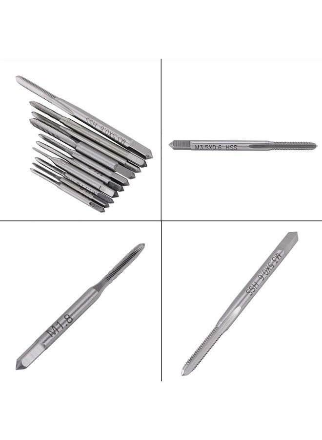 DEWIN 10pcs Mini Taps, M1 to M3.5 Machine Hand Thread Taps Set High-Speed Steel Threading Tools for Machining Nuts and Common Threads - Image 4