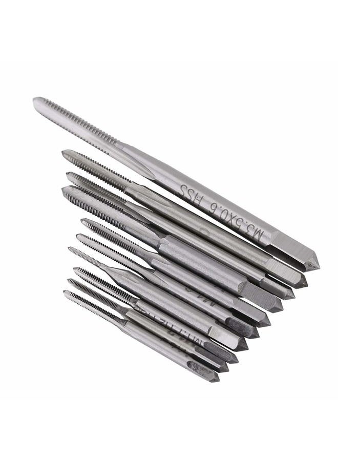 DEWIN 10pcs Mini Taps, M1 to M3.5 Machine Hand Thread Taps Set High-Speed Steel Threading Tools for Machining Nuts and Common Threads - Image 1