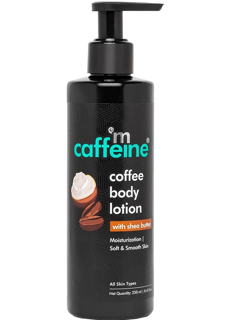 إم كافيين غسول الجسم بالقهوة بفيتامين C وزبدة الشيا | مرطب جسم غير دهني وخفيف الوزن للنساء والرجال | غسول الجسم للبشرة الجافة والعادية والدهنية (250 مل) - Image 1