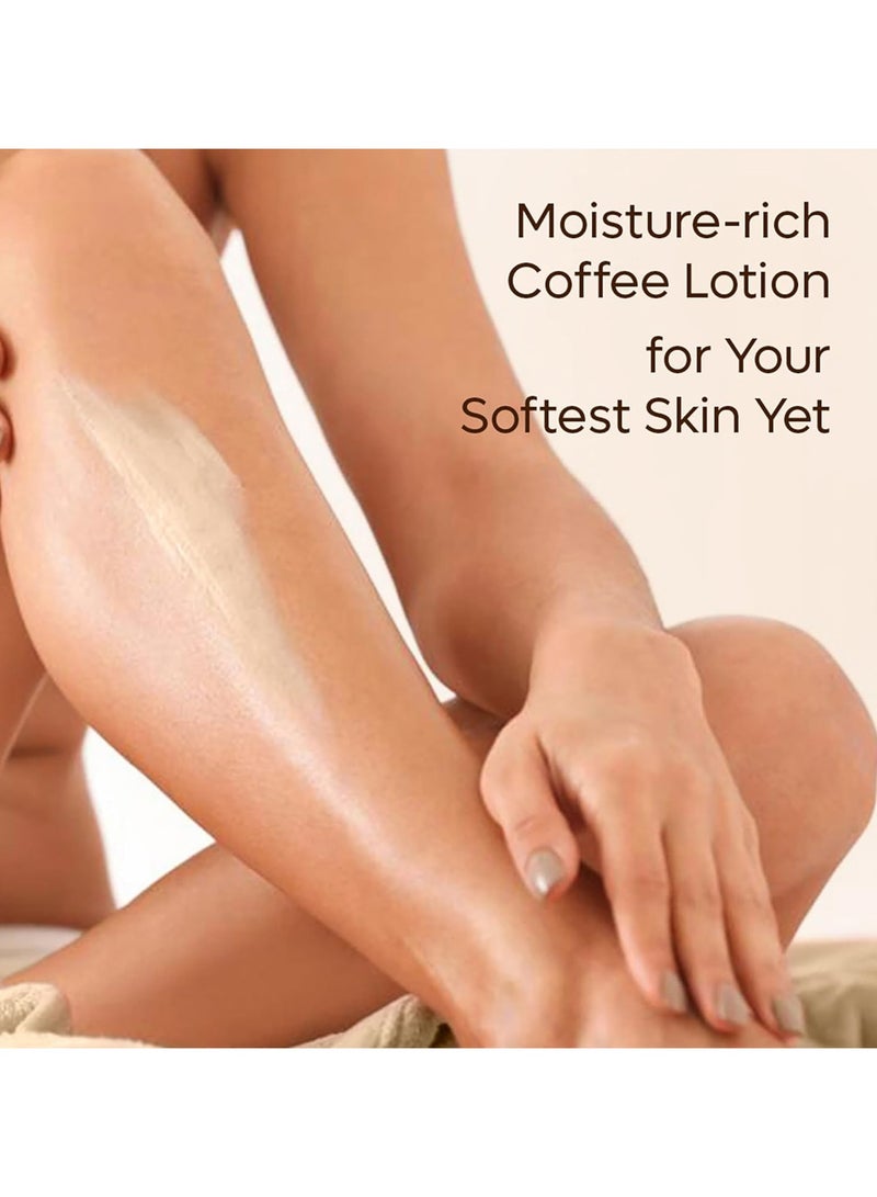 إم كافيين غسول الجسم بالقهوة بفيتامين C وزبدة الشيا | مرطب جسم غير دهني وخفيف الوزن للنساء والرجال | غسول الجسم للبشرة الجافة والعادية والدهنية (250 مل) - Image 4