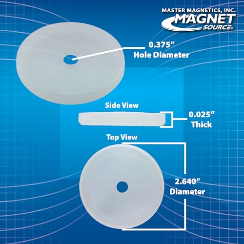 Master Magnetics Rubber Cover for Round Base Magnet Fastener RB70-2.65" Diameter, White, Pack of 10, RC-RB70X10 - Image 5