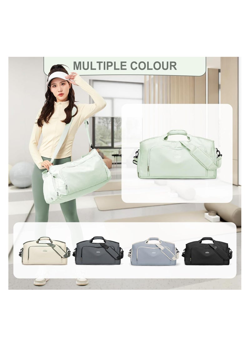 KASTWAVE Sport Gym Bag, Airlines Cabin Bag, Cabin Bag, with Wet Pocket and Shoes Compartment, Waterproof Carry on Bag, Gym Tote Bags, Travel Duffel Bag for Plane, Weekend Overnight Bag Hospital Bag, Mint Green - Image 4