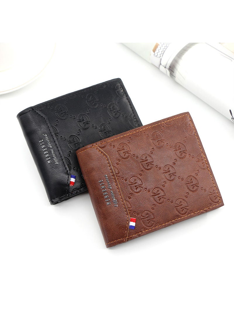 MenBense Men's Wallet Short Wallet 7 Card Position Holder ID Bag 11.5*9.5*1.5 cm - Image 5