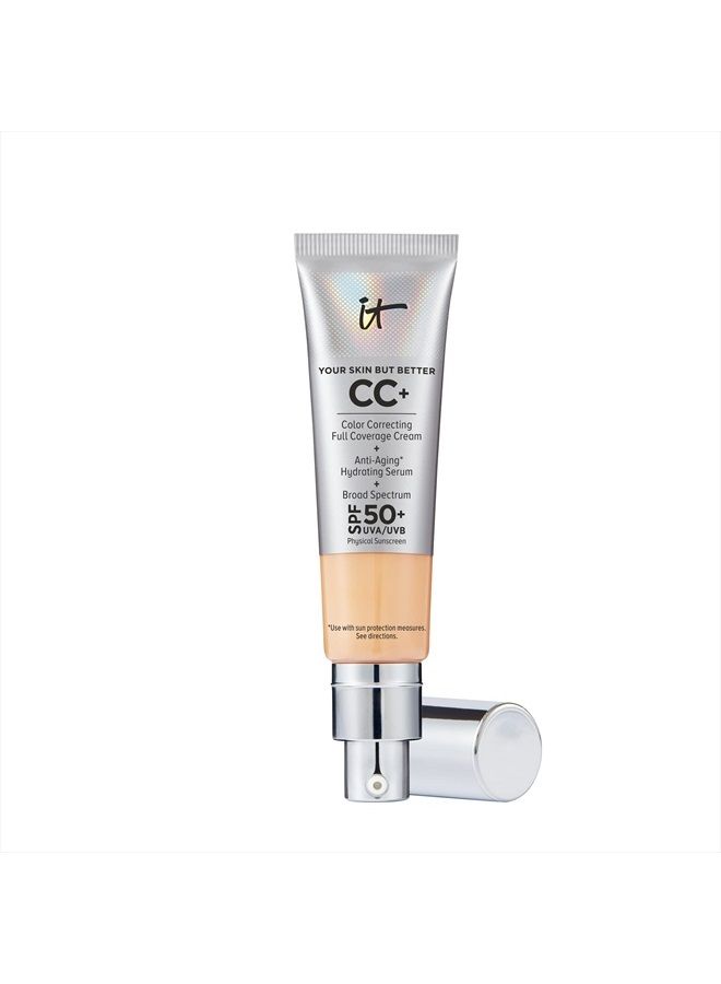 IT COSMETICS Your Skin But Better CC+ Cream, Medium (W) - Color Correcting Cream, Full-Coverage Foundation, Hydrating Serum & SPF 50+ Sunscreen - Natural Finish - 1.08 fl oz - Image 1