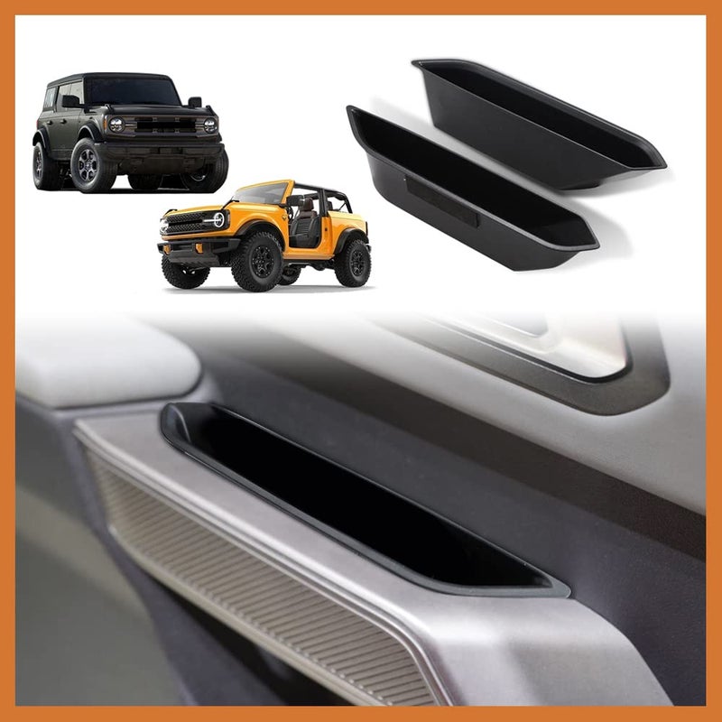 TripleAliners for Bronco 20212024 Door Handle Storage Organizer Inner Tray Phone Pocket Insert Box 2PCS Compatible with Bronco 2021 2022 2023 2024Door Handle Storage Box
