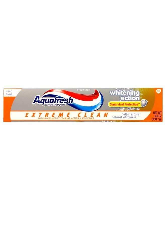 أكوا فريش معجون أسنان أكوافريش إكستريم كلين لتبييض الأسنان بالفلورايد لحماية الأسنان من التسوس، عبوة مزدوجة 5.6 أونصة (أنبوبان 5.6 أونصة) - Image 2
