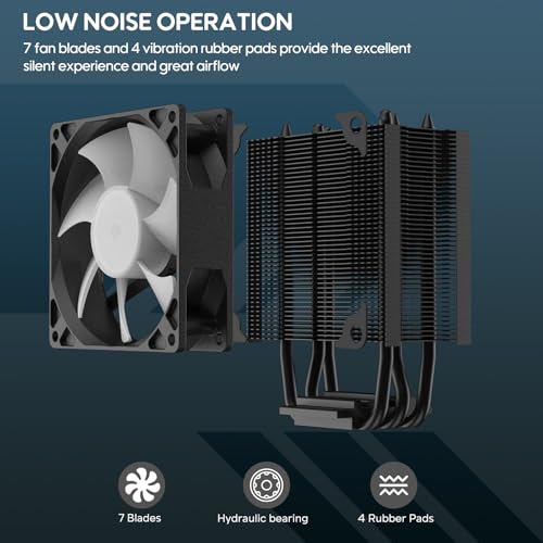 Vetroo V3 CPU Air Cooler w/ARGB Lighting and PWM Smart Control - Compact Design with Height of 133mm & 92mm Fan, Direct Heat Pipes, Aluminium Fins, for AMD AM4/AM5 & Intel LGA1851/1700/1200/115X - Image 5