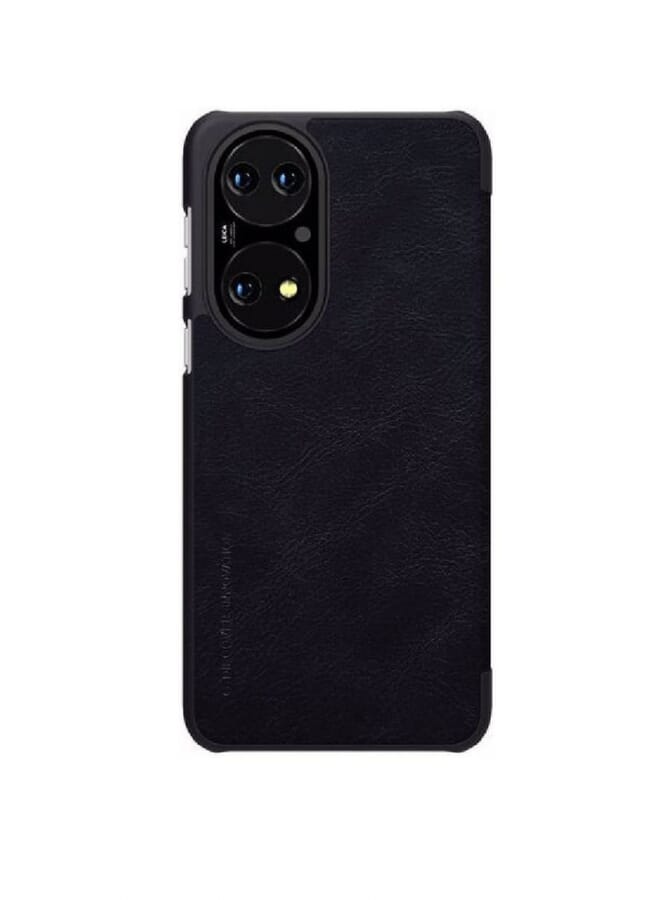 Nillkin Qin Series Classic Flip Leather Protective Case Cover For Huawei P50 Black - Image 2