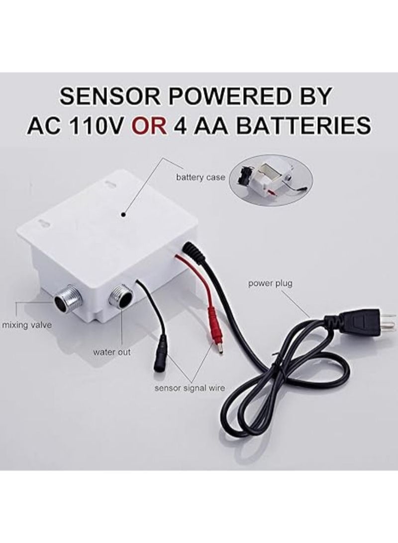 Touchless | Bathroom Sink Faucet |  Automatic Motion Sensor Faucet | Battery Opertated for Commercial Lavatory Chrome - Image 3