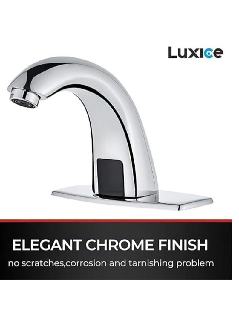 Touchless | Bathroom Sink Faucet |  Automatic Motion Sensor Faucet | Battery Opertated for Commercial Lavatory Chrome - Image 4