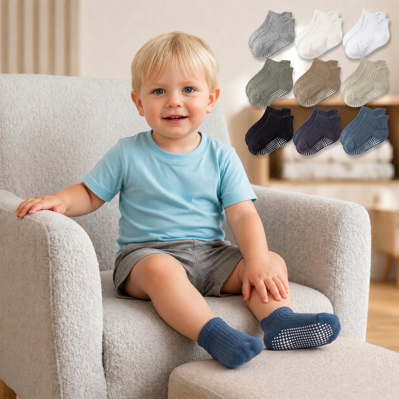 Toddler Boys' Non-Slip Grip Socks - Image 2