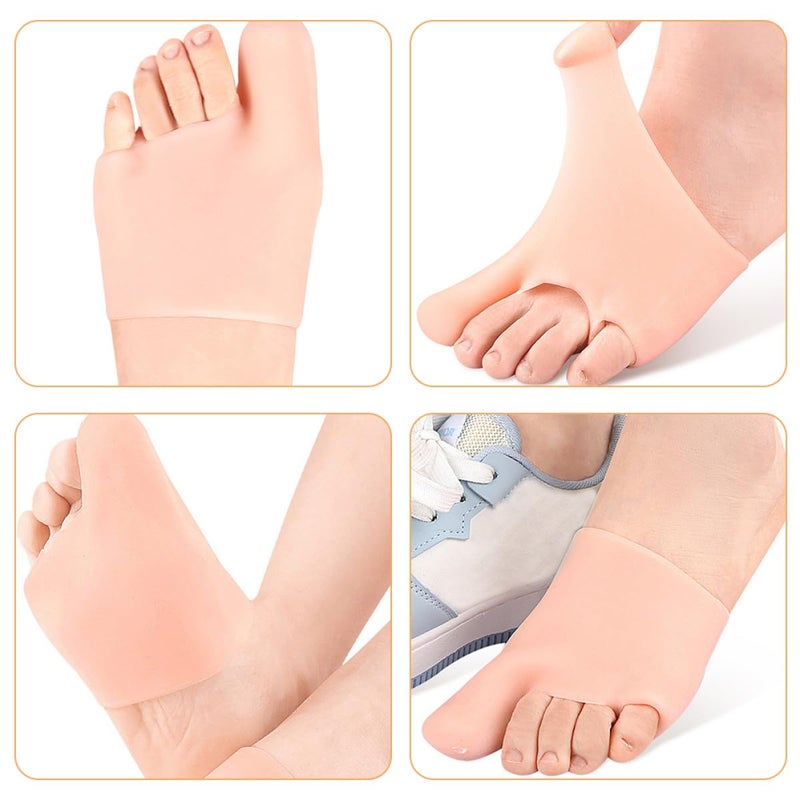 VICASKY Big Toe Brace Bunion Splint for Women Toe Separators with Soft Cushion Flexible Bunion Pad for Foot Care Nude Color 1 Pair - Image 3