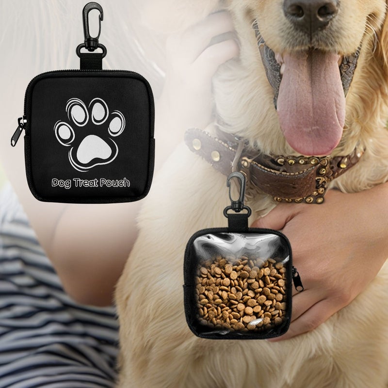 Pink A Dog Training Treat Bag Portable Spill Proof Pet Pouch with Zipper - Image 3