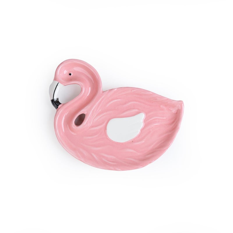 MGeezz Flamingo Snack Platter Serving Tray - Decorative Tray for Serving Sweets, Cookies, Dry Fruits, Mouth freshener, Multipurpose Kitchen Serving Platter, Gifting Tray for Centre Table - Small - Image 1