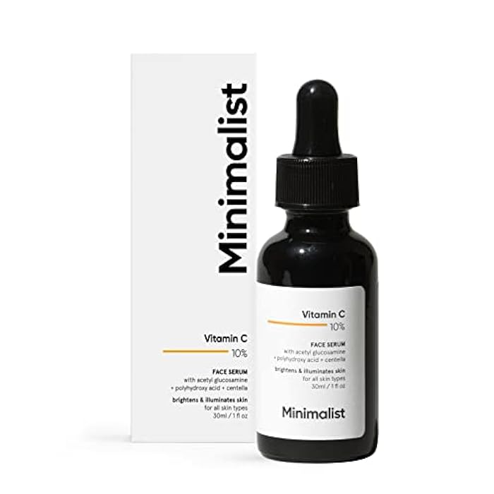 Minimalist 10% Vitamin C Serum for Brightening | Improves Hydration | For All Skin Types | For Women & Men | 1 Fl Oz / 30 ml - Image 1