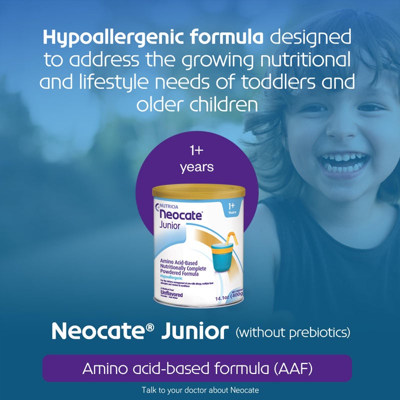 Neocate Nutricia Neocate Junior - Hypoallergenic, Dairy-Free, Amino Acid-Based Formula Without Prebiotics for 1+ Years - for Toddlers, Kids & Teens - Powdered Formula - 14.1 oz can (Case of 1) - Image 3