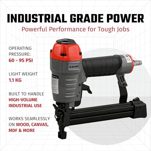 Kaymo ECO-PS9025 Pneumatic Stapler Gun 90 Series 12-25mm Grey with Black - Image 4