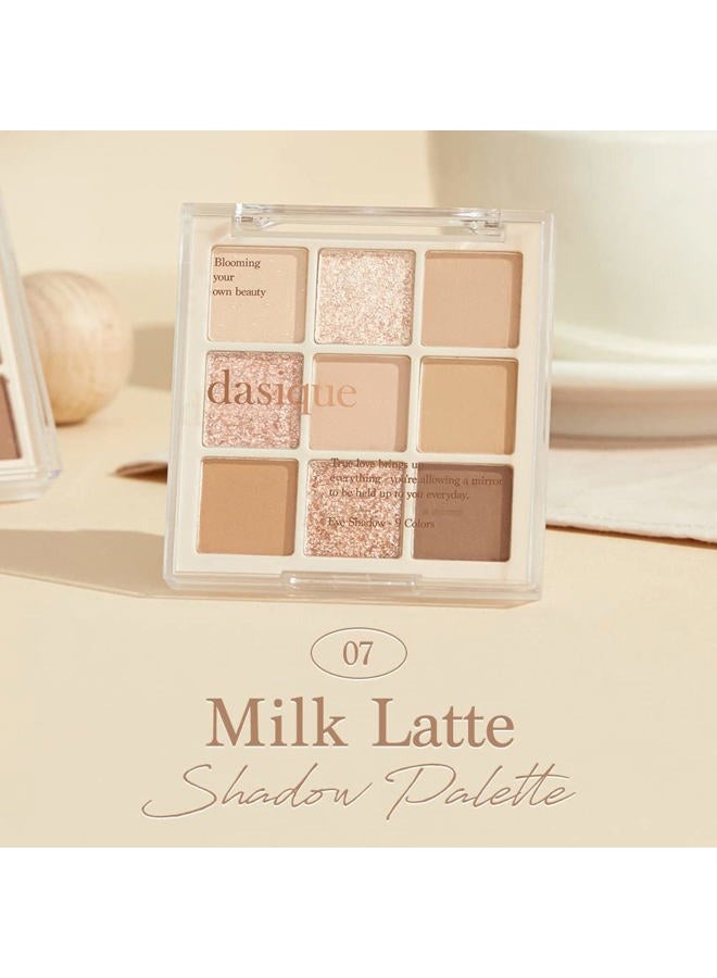 DASIQUE Shadow Palette #07 Milk Latte 8g I 9 Blendable Shades in Smooth Matte and Shimmer Finishes with Gorgeous Pearls | Eye Makeup Palette | Cruelty Free | K-beauty - Image 2