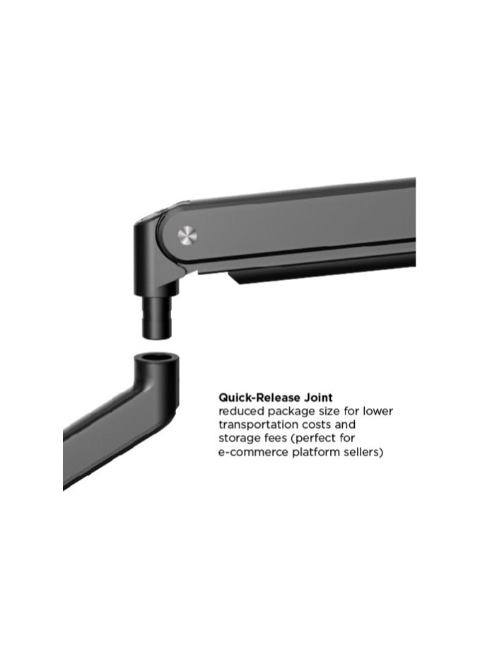 Newstar Dual Spring-Assisted Monitor Arm LDT53-C024 – Fits 17″-32″ Screens, Aluminum, Fully Adjustable (Clamp & Grommet) - Image 5