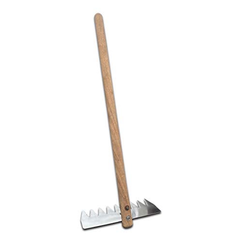 TAD SOLID Stainless Steel Agriculture Gardening Cultivator - 14 Inch Wide Tool with Rake, Spade, Tiller, and Spade - 9 Teeth SS Blade for Efficient Soil Preparation and Maintenance - Image 2