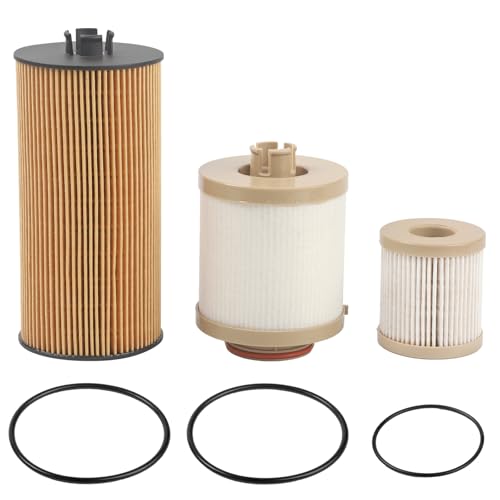 Dtomi Fuel Filter and Oil Filter Compatible With Ford Vehicle 20032007 F250 F350 F450 F550 Super Duty 20032005 Excursion Diesel 60L Powerstroke Replace FL2016 FD4616 3C3Z9N184CA 3C3Z6731AA FD4604 - Image 1