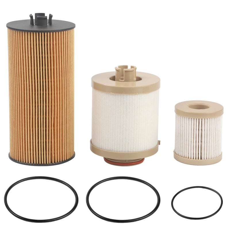 Dtomi Fuel Filter and Oil Filter Compatible With Ford Vehicle 20032007 F250 F350 F450 F550 Super Duty 20032005 Excursion Diesel 60L Powerstroke Replace FL2016 FD4616 3C3Z9N184CA 3C3Z6731AA FD4604 - Image 2