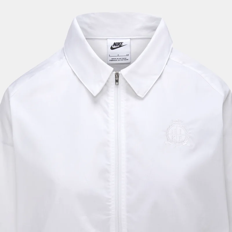 Nike White Women's Sportswear Poplin 1/2-Zip Jacket for Women | Best Price UAE