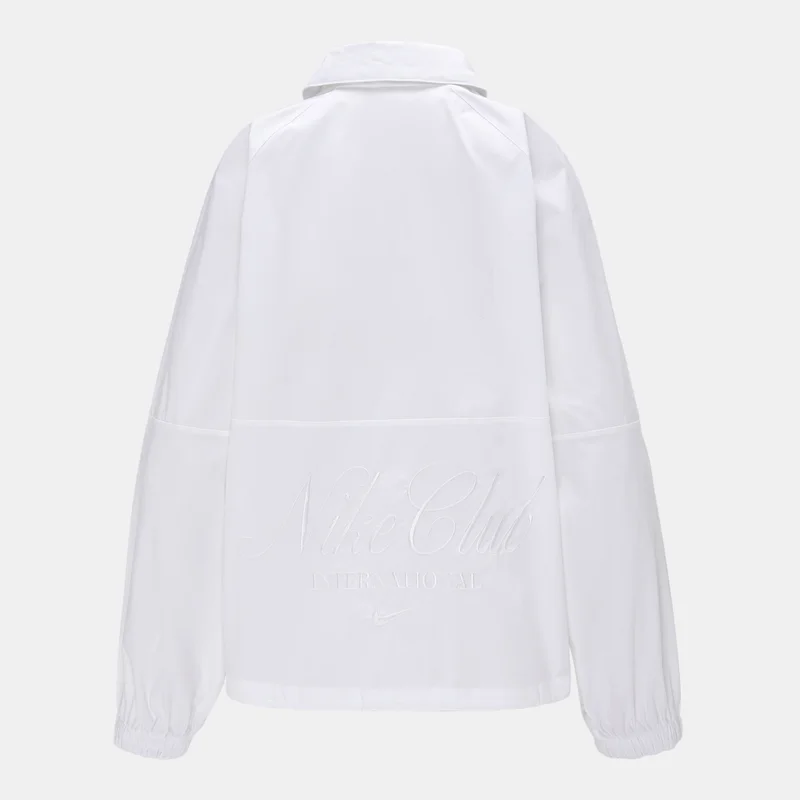 Nike White Women's Sportswear Poplin 1/2-Zip Jacket for Women | Best Price UAE