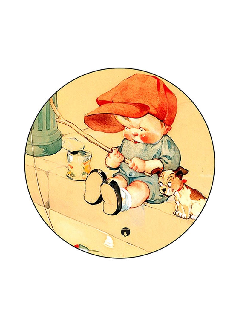 RKN Vintage Art Print Mouse Pad Multicolour