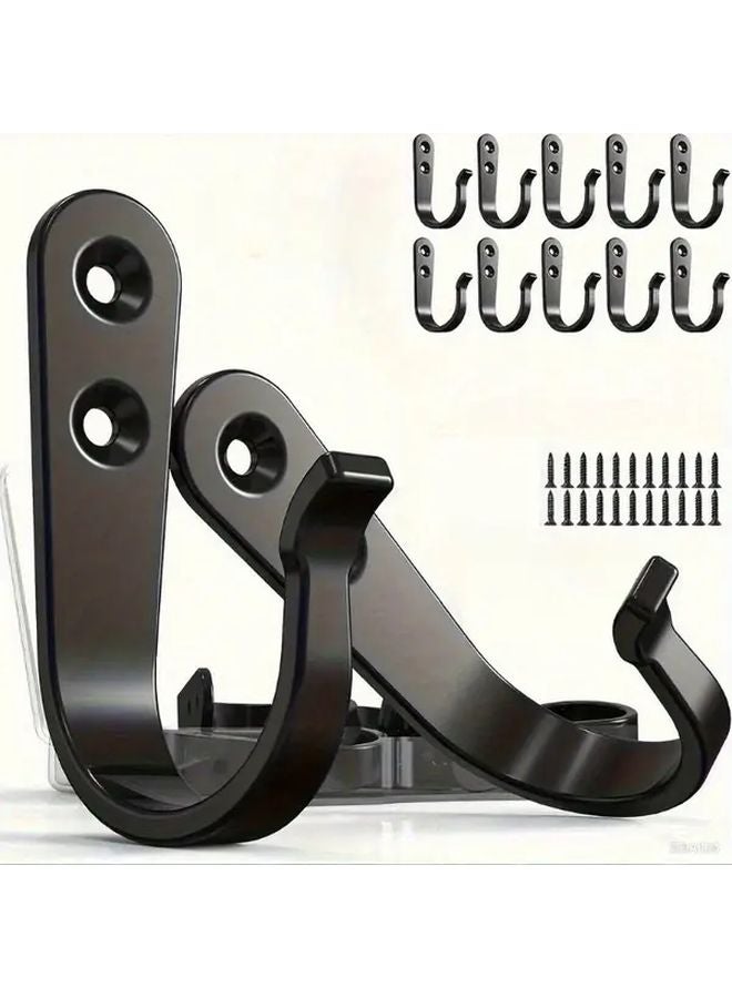 Wall Mounted Organizer 4 Hooks 8 Screws Rust Proof Iron Space Saving Home Decor - Image 2