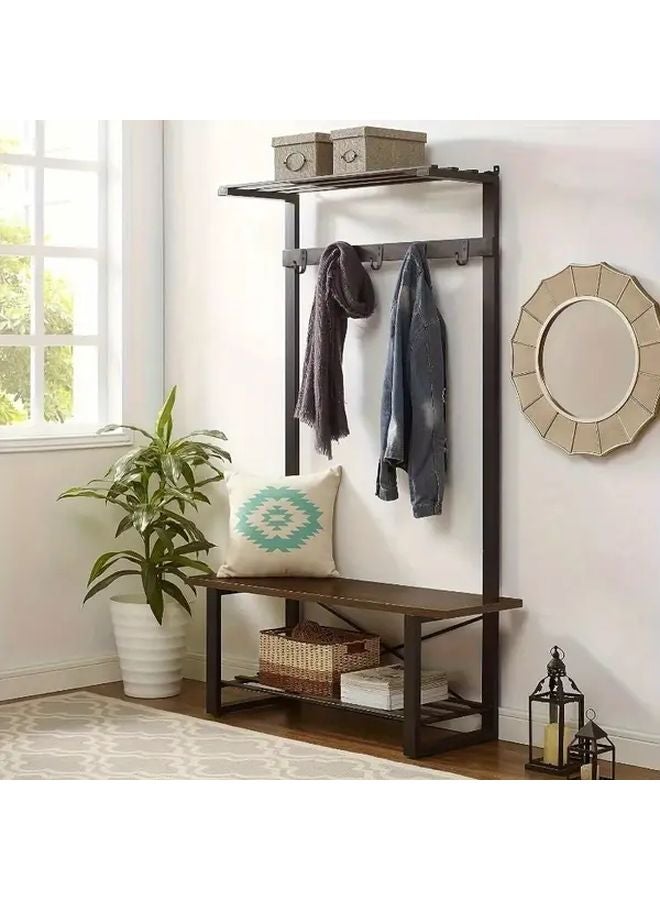 Wall Mounted Organizer 4 Hooks 8 Screws Rust Proof Iron Space Saving Home Decor - Image 4